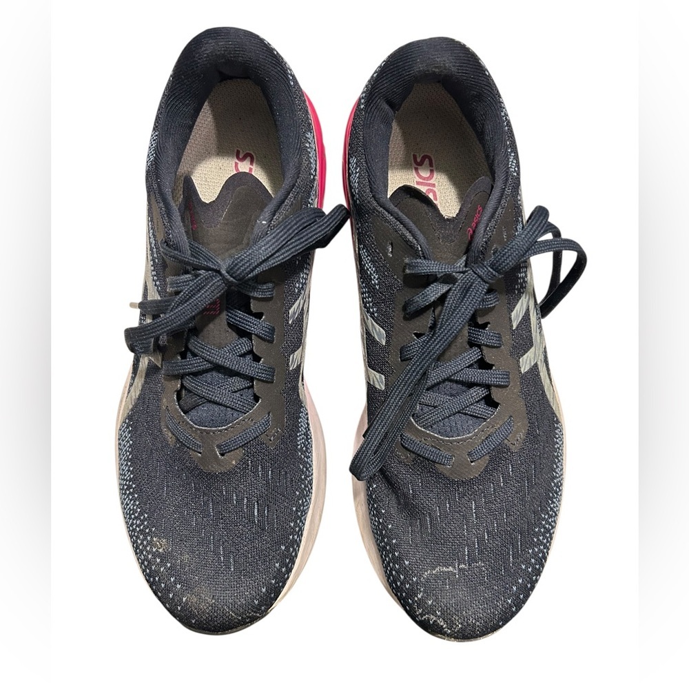Asics Women's Dynablast 3 running shoes in the Midnight/Pink - Picture 6 of 10